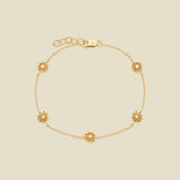 November CZ Birth Flower Station Bracelet