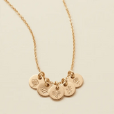 Mini Birth Flower Stacker Necklace | 1/4" Disc