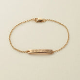 Birth Flower Bar Bracelet