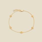 September CZ Birth Flower Station Bracelet