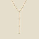 CZ Poppy Lariat Necklace