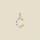 CZ Poppy Initial C Charm