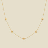 April CZ Birth Flower Station Necklace