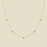 March CZ Birth Flower Station Necklace
