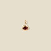 January Oval Birthstone Charm