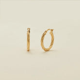 14k Twisted Hoop Earrings