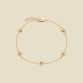 March CZ Birth Flower Station Bracelet