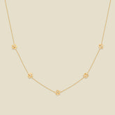 June CZ Birth Flower Station Necklace