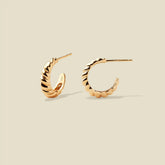 Gloss Croissant Hoop Earrings | Final Sale