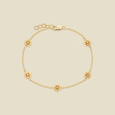 April CZ Birth Flower Station Bracelet