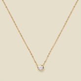 CZ Poppy Solitaire Necklace