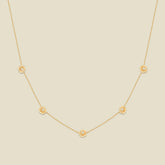 September CZ Birth Flower Station Necklace