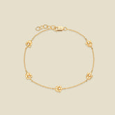 May CZ Birth Flower Station Bracelet