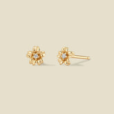 March CZ Birth Flower Stud Earrings