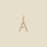 CZ Poppy Initial A Charm