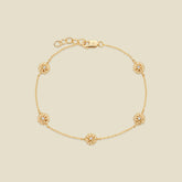 October CZ Birth Flower Station Bracelet