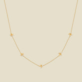 December CZ Birth Flower Station Necklace