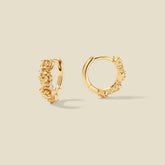 September CZ Birth Flower Huggie Hoop Earrings