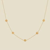 November CZ Birth Flower Station Necklace