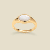 Mother of Pearl Signet Ring
