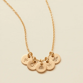 Evie Charm Stacker Disc Necklace