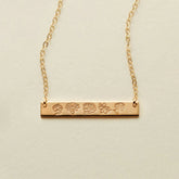Birth Flower Bar Necklace