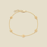 January CZ Birth Flower Station Bracelet
