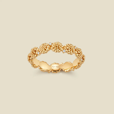 October CZ Birth Flower Eternity Ring