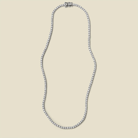 CZ Prong-Set Tennis Necklace