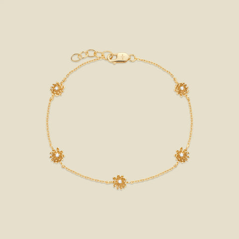 November CZ Birth Flower Station Bracelet