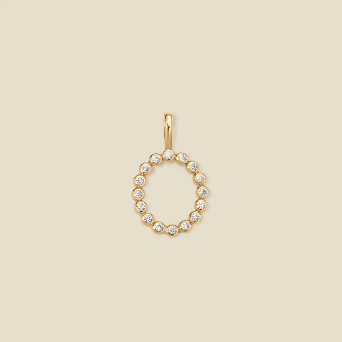 CZ Poppy Initial O Charm