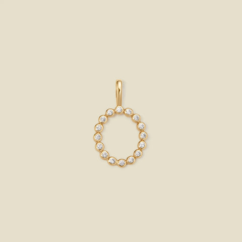 CZ Poppy Initial O Charm