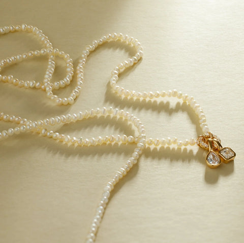 Pearl Strand Charm Necklace | Final Sale