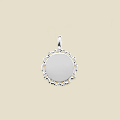 Engravable Ornate Circle Charm