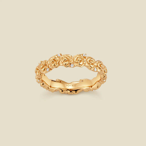 June CZ Birth Flower Eternity Ring