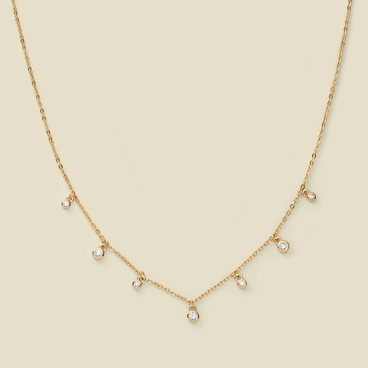 CZ Poppy Floating Necklace