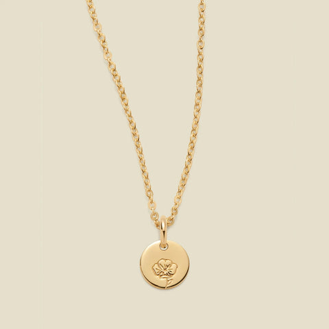 August Birth Flower Necklace