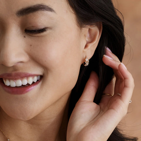 Flora Luxe Huggie Hoop Earrings