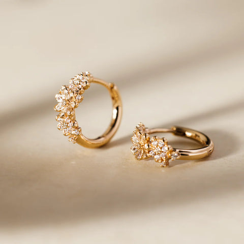 Flora Luxe Huggie Hoop Earrings