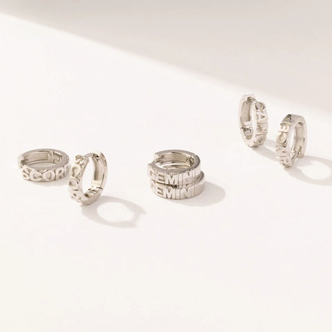 Gemini Huggie Hoop Earrings | Final Sale