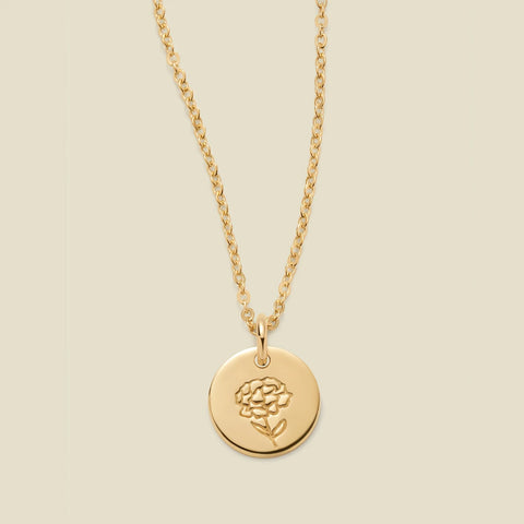January Birth Flower Necklace