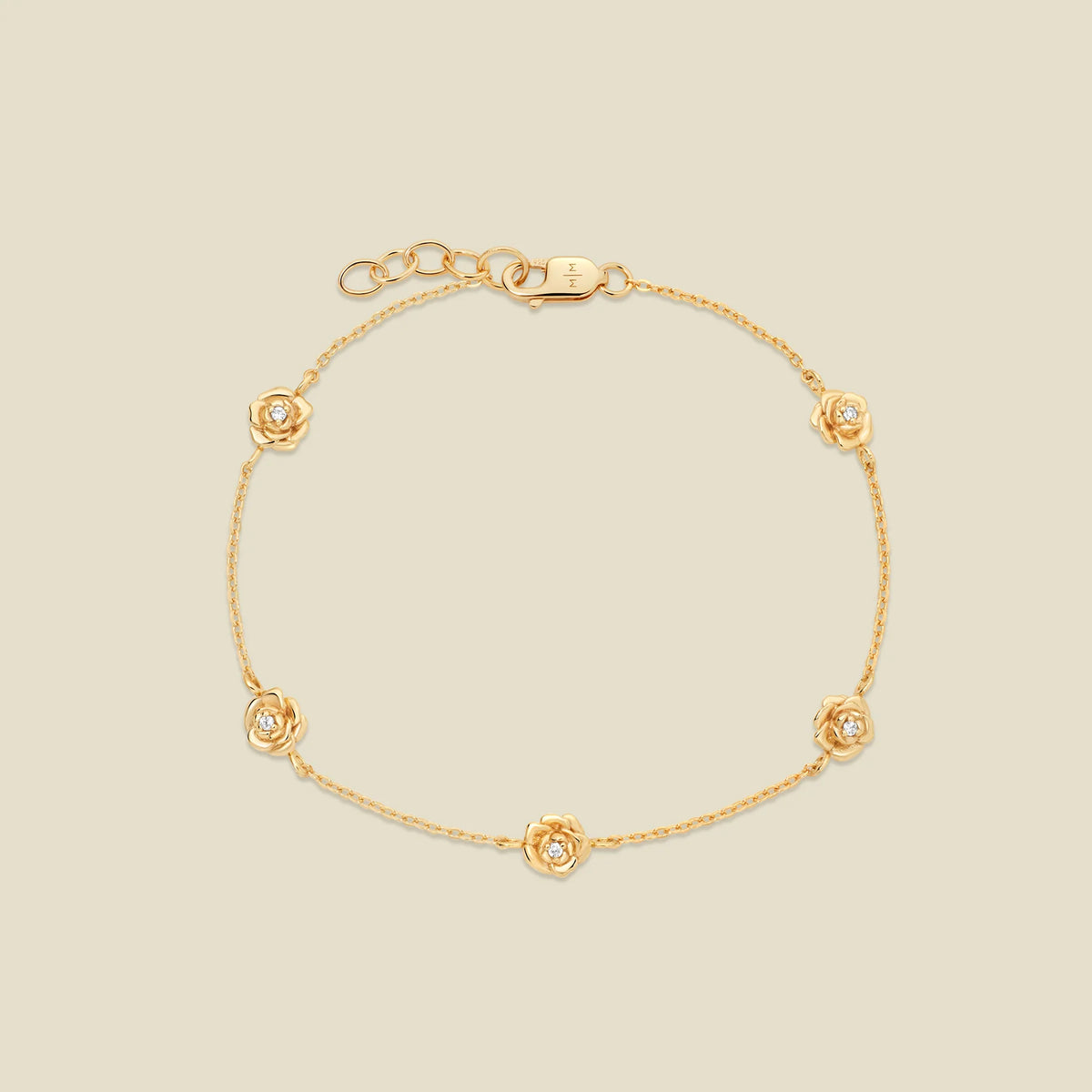 September CZ Birth Flower Station Bracelet