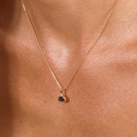 September Oval Birthstone Charm