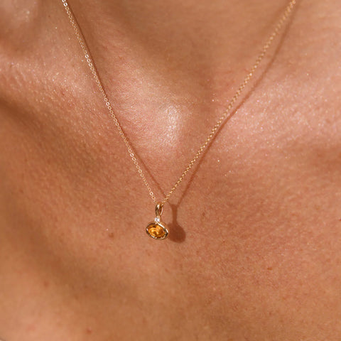 November Oval Birthstone Charm