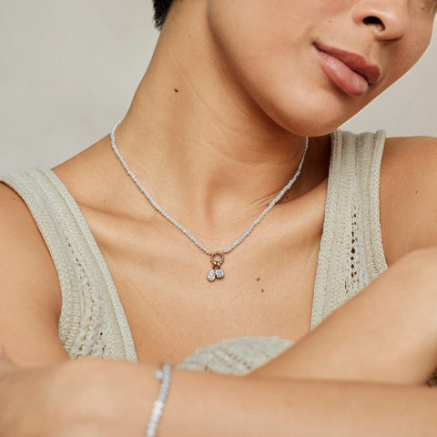 Pearl Strand Charm Necklace | Final Sale
