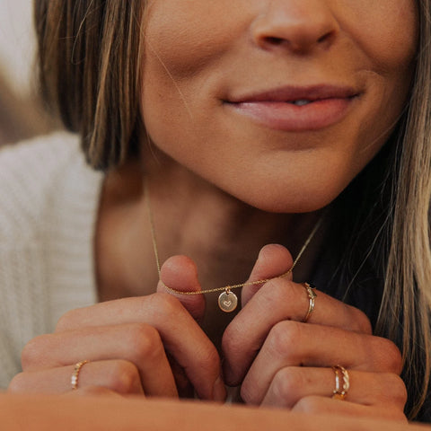 Heart Disc Necklace