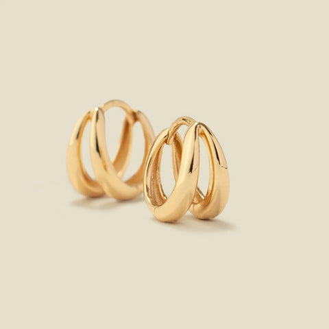 Split Huggie Hoop Earrings