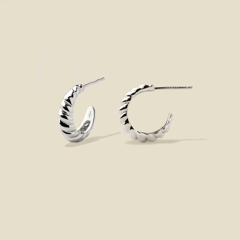Gloss Croissant Hoop Earrings | Final Sale