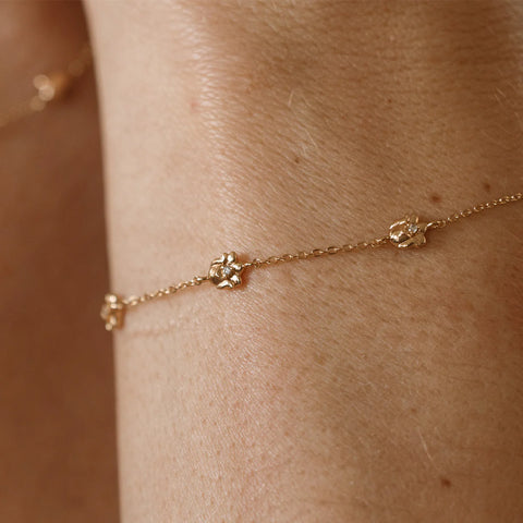 May CZ Birth Flower Station Bracelet