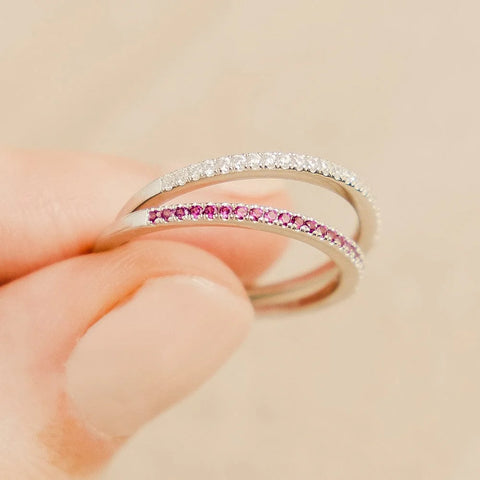 April Birthstone Stacking Ring